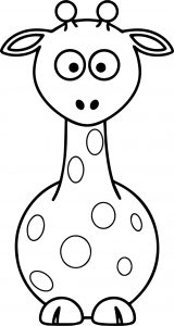 Giraffe For Children Coloring Page