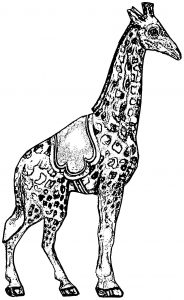 Giraffe Sketch Encyclopedia Coloring Page