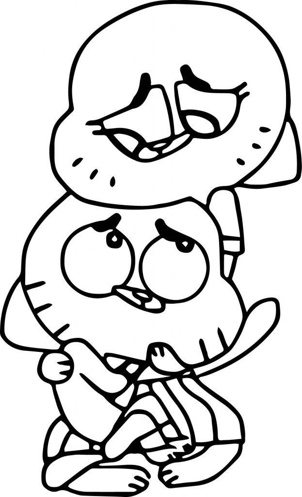 Gumball And Nicole Gumball Watterson Coloring Page | Wecoloringpage.com