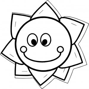 Happy Star Flower Coloring Page