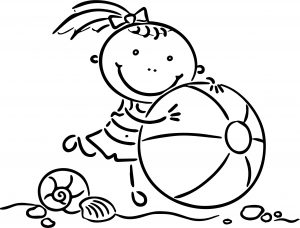 Happy Summer Girl Coloring Page