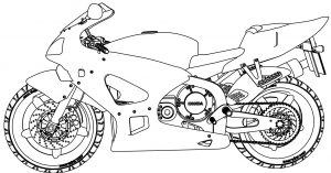 Honda Motorcycle Coloring Page