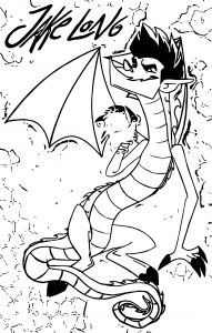 Jake Long And A Fireball American Dragon Jake Long Coloring Page