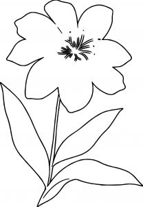 One Flower Coloring Page