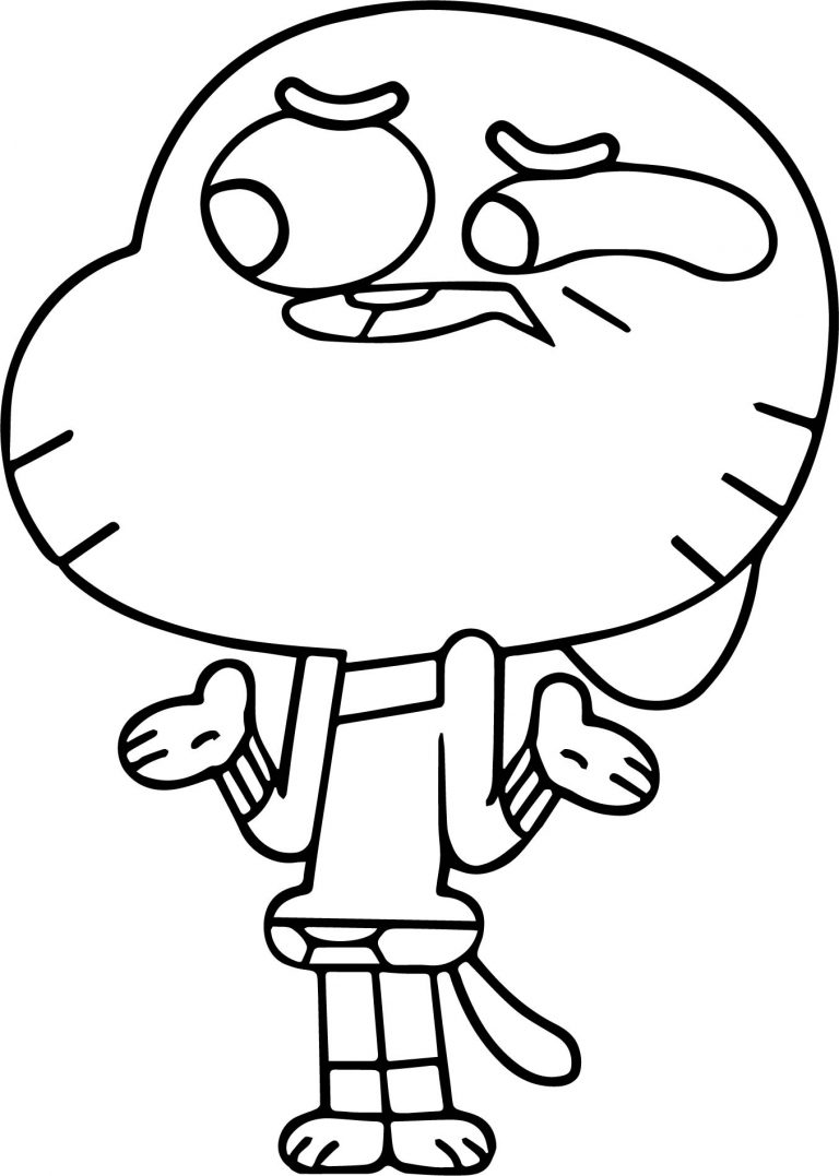 Shrug Gumball Coloring Page - Wecoloringpage.com