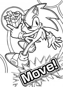 Sonic The Hedgehog Move Suprise Coloring Page