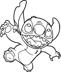 Stitch Catch Coloring Page