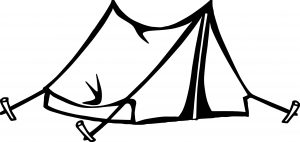 Tent Art Camping Coloring Page