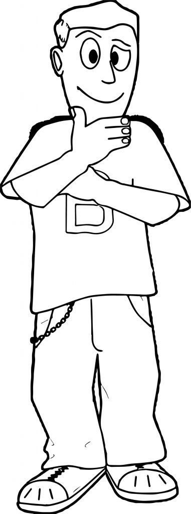 Think Boy Coloring Page - Wecoloringpage.com