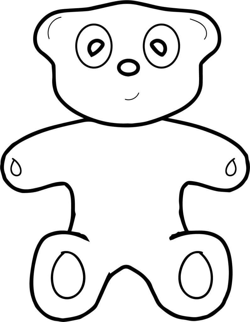 Toy Bear Basic Coloring Page - Wecoloringpage.com
