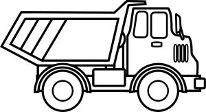 Truck Cartoon Funny Coloring Page