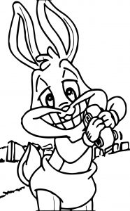 Warner Bros Baby Looney Tunes Bugs Bunny Excited Coloring Page