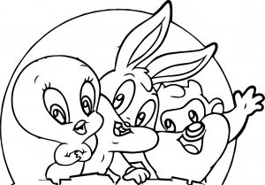 Warner Bros Baby Looney Tunes Tasmania Bunny Tweety Coloring Page