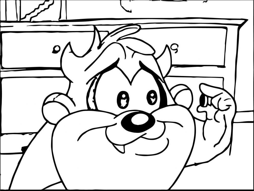 Warner Bros Baby Looney Tunes Tasmania Button Coloring Page ...