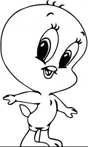 Warner Bros Baby Looney Tunes Tweety Big Head Coloring Page