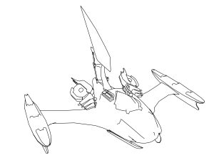 XNA Batboat Injustice GAU Space Vehicle Coloring Page