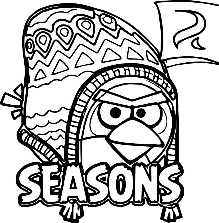 Angry Birds Seasons On Finn Ice Coloring Page - Wecoloringpage.com