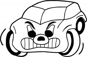 Angry Car Coloring Page