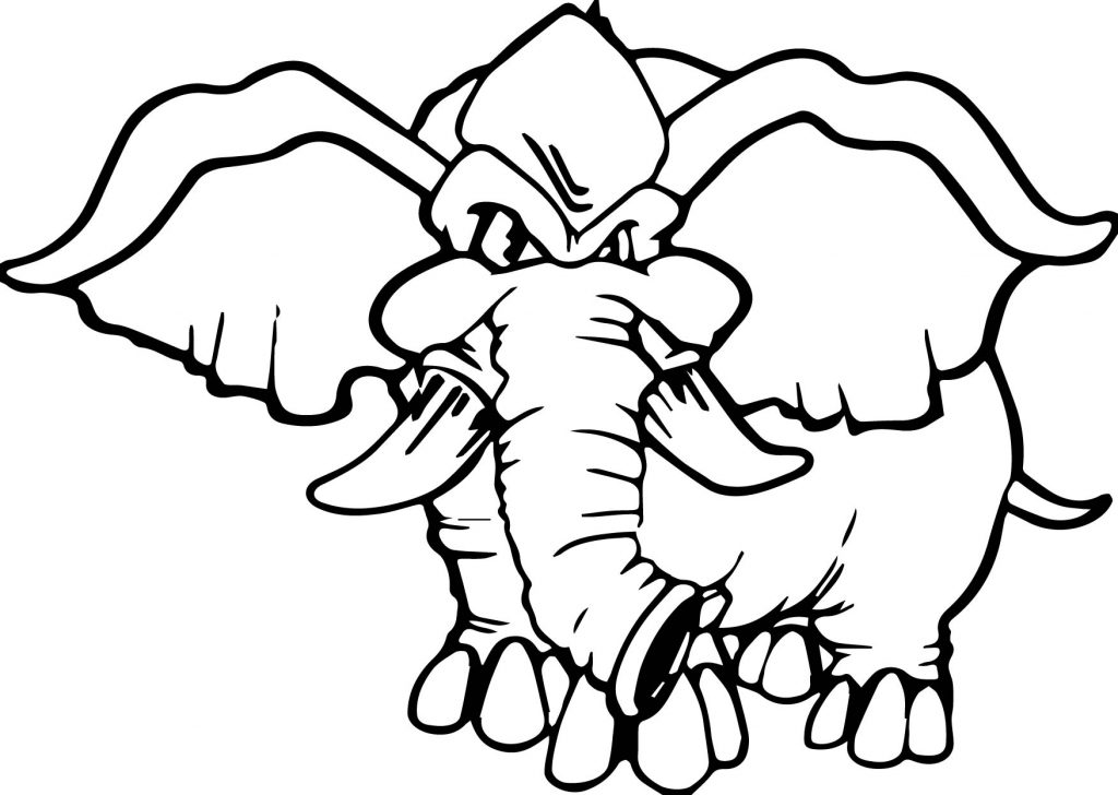Angry Elephant Coloring Pages - Wecoloringpage.com