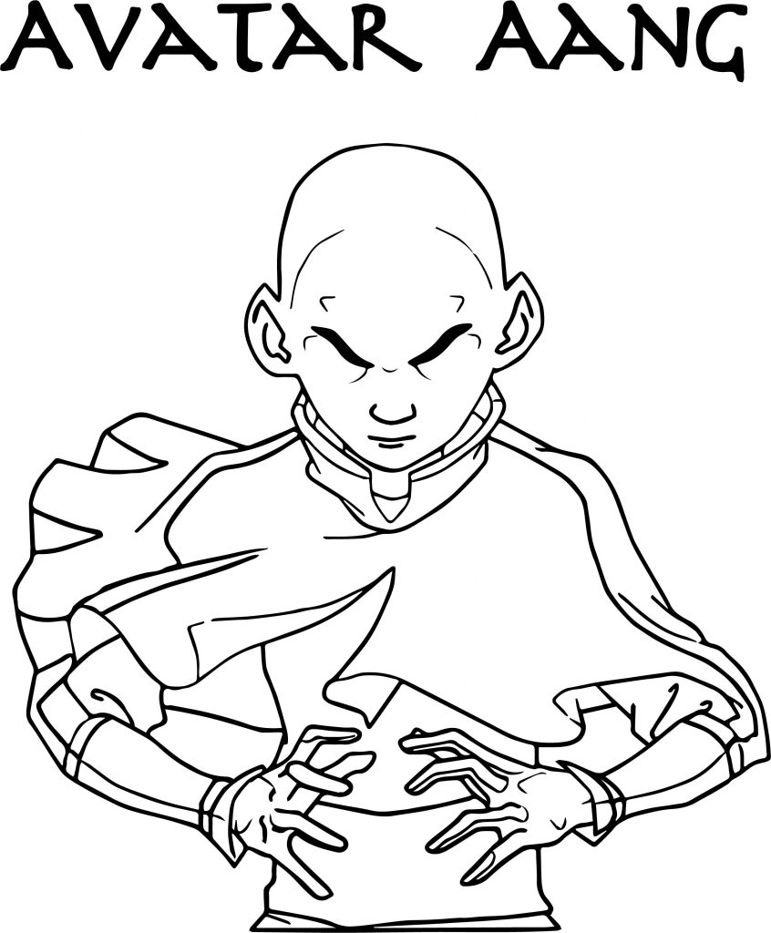 Avatar Aang Stephen Dss Avatar Aang Coloring Page - Wecoloringpage.com