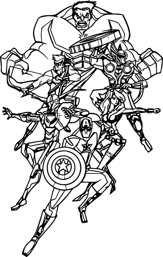 Avengers Shock Team Coloring Page | Wecoloringpage.com