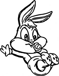 Baby Bugs Bunny Finger Coloring Page