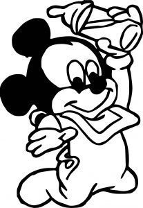 Baby Mickey First Milk Coloring Page