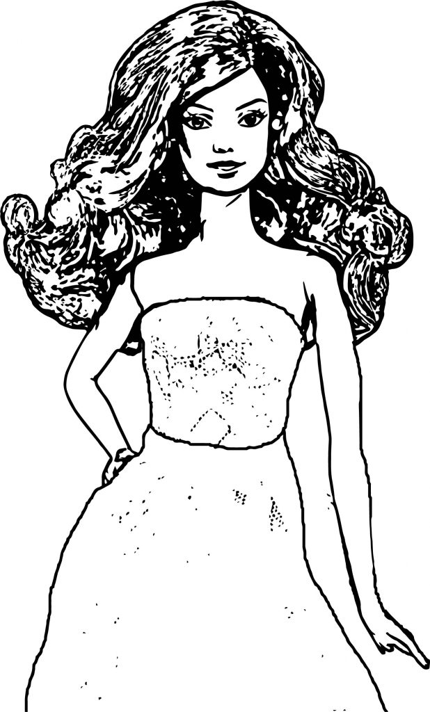 Barbie 2015 Birthday Wishes Brunette Doll Mattel Coloring Page ...