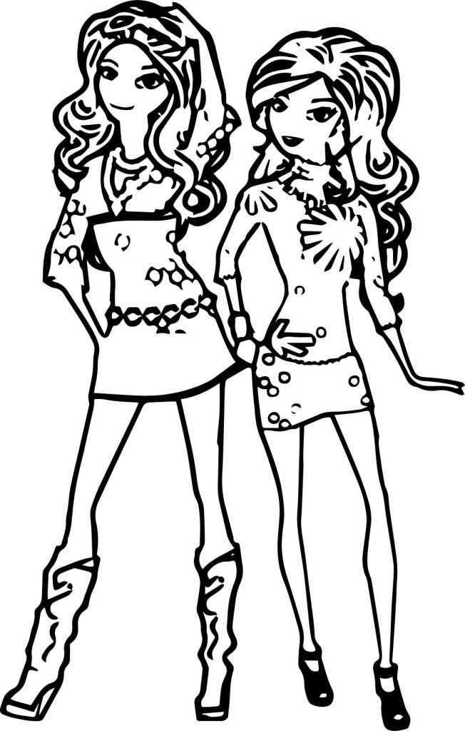 Barbie And Friends Coloring Page - Wecoloringpage.com