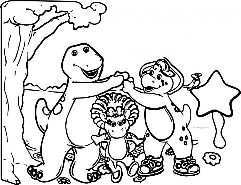 Barney And Friends Play Coloring Page - Wecoloringpage.com