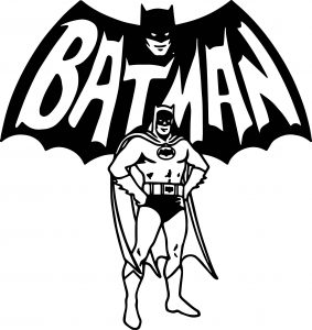 Batman And Batman Text Coloring Page
