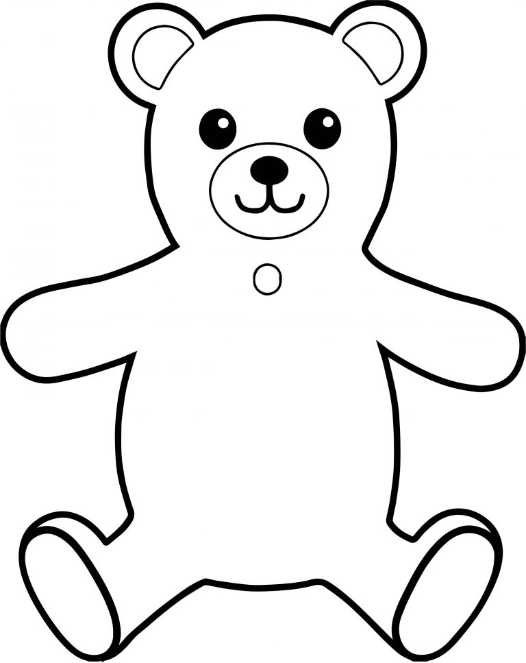 Bear Front View Hug Coloring Page - Wecoloringpage.com