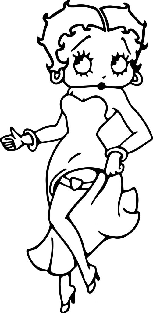 Betty Boop Fine Coloring Page - Wecoloringpage.com