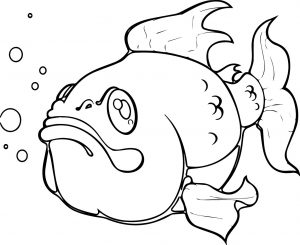 Boring Fish Cartoons Coloring Page