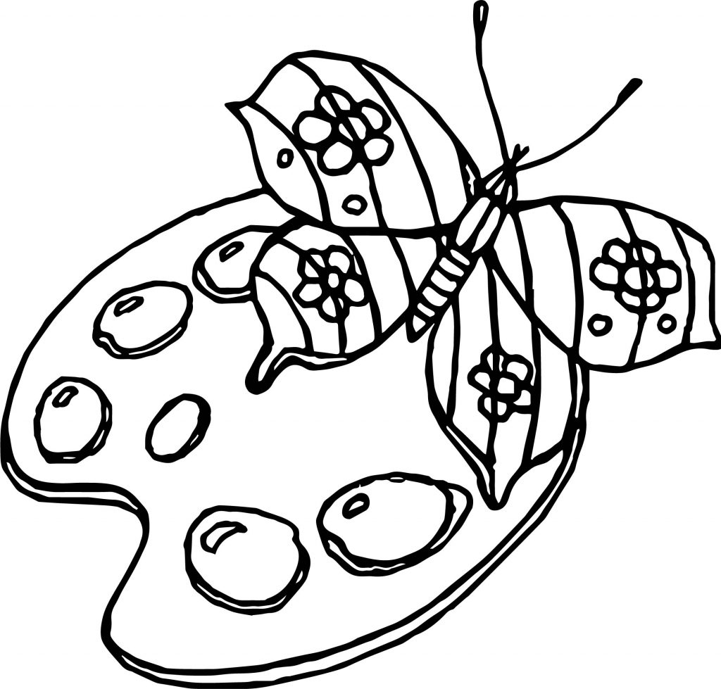 Butterfly Palette Coloring Page - Wecoloringpage.com