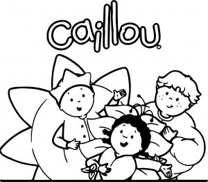 Caillou And Friends Flower Coloring Page