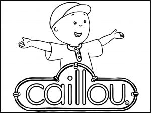Caillou Logo Text Coloring Page