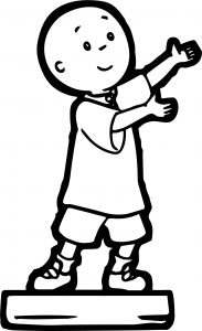 Caillou Statue Coloring Page