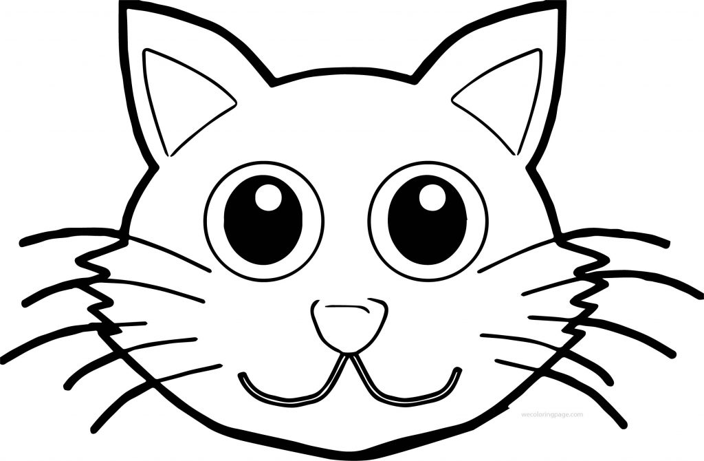 Coloring Cat Face 1