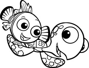 Disney Finding Nemo Squirt Coloring Pages