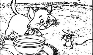 Disney The Aristocats Mouse Coloring Page