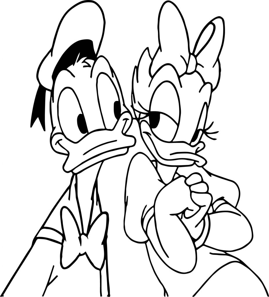 Donald Duck And Daisy Wallpaper Coloring Page - Wecoloringpage.com