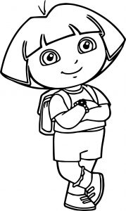 Dora The Explorer Calm Coloring Page