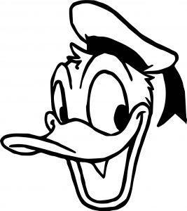 Duck Face Donald Coloring Page