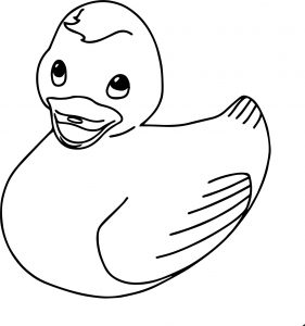 Duck Perspective Coloring Page