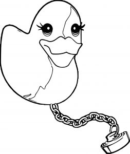 Duck Shower Coloring Page