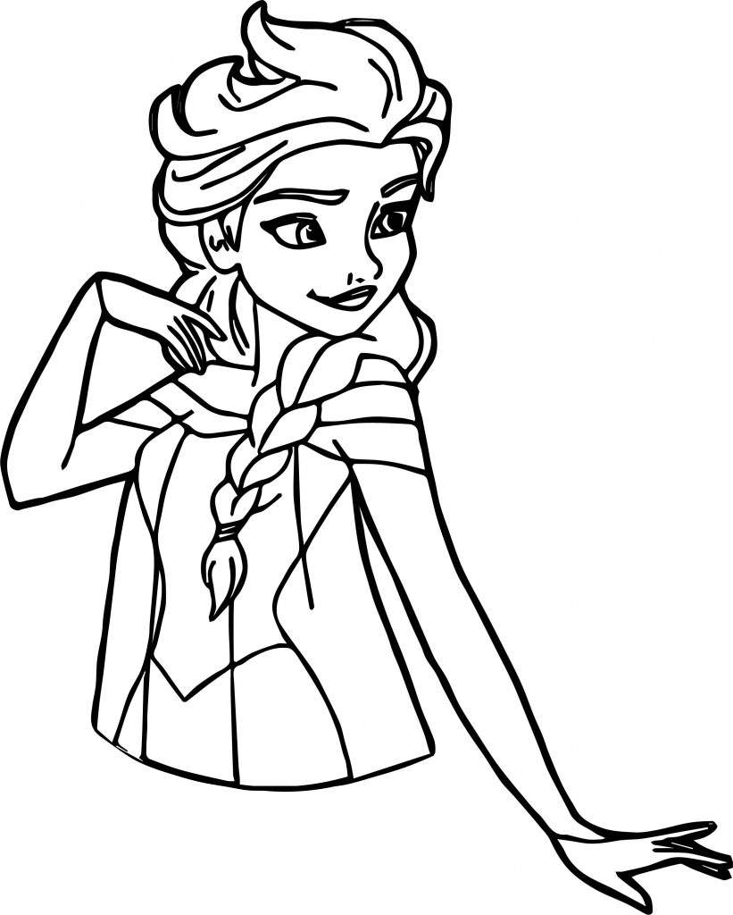 Elsa Pose Coloring Page – Wecoloringpage.com