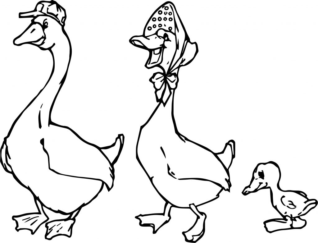 Family Duck Coloring Page - Wecoloringpage.com