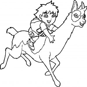 Go Diego Go And Lama Coloring Page