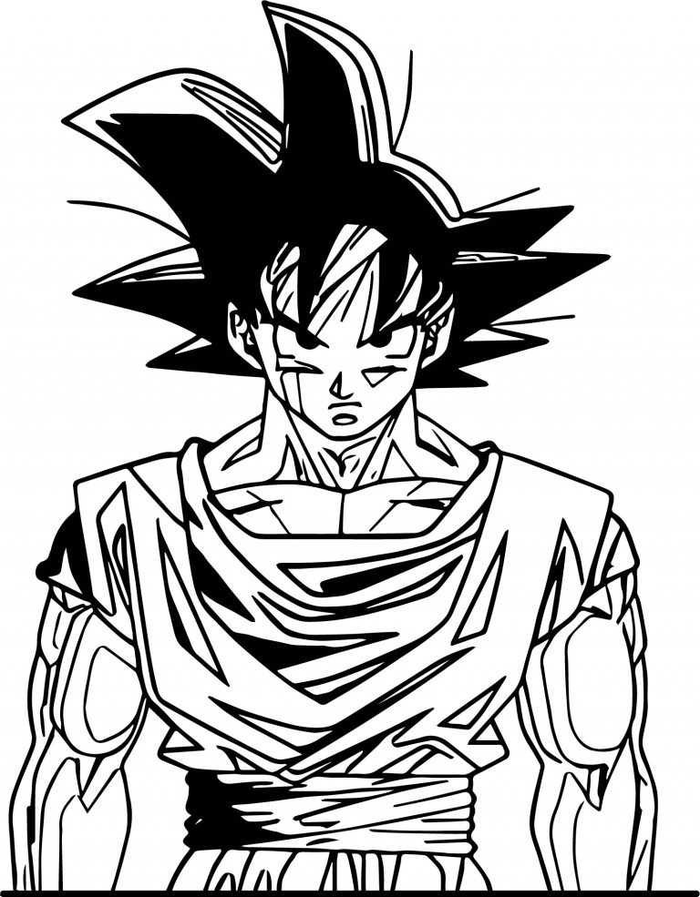 Goku Front View Coloring Page - Wecoloringpage.com